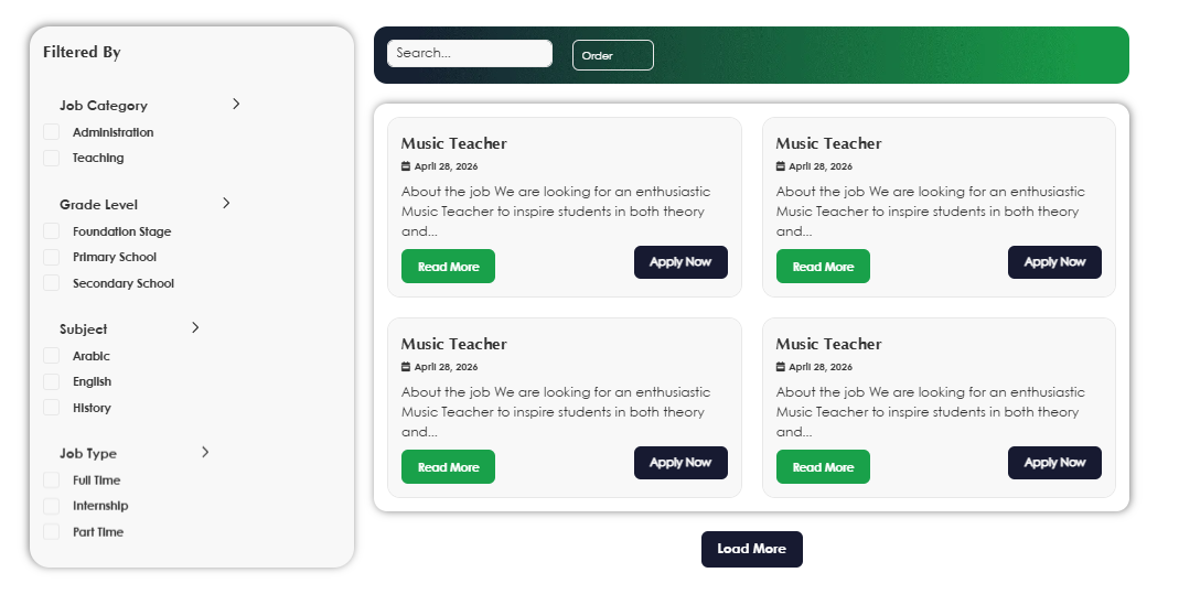 Services Page